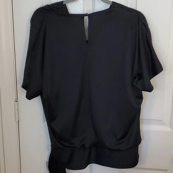 Vintage Superstition Womens Sparkly Sequin Top with a Drape Neck and Tie Bottom - Picture 5 of 12